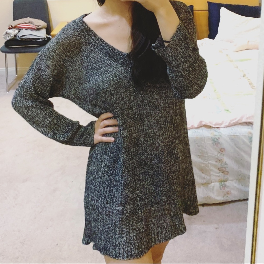 Black-Gray Brandy Melville Knit Sweater Dress
